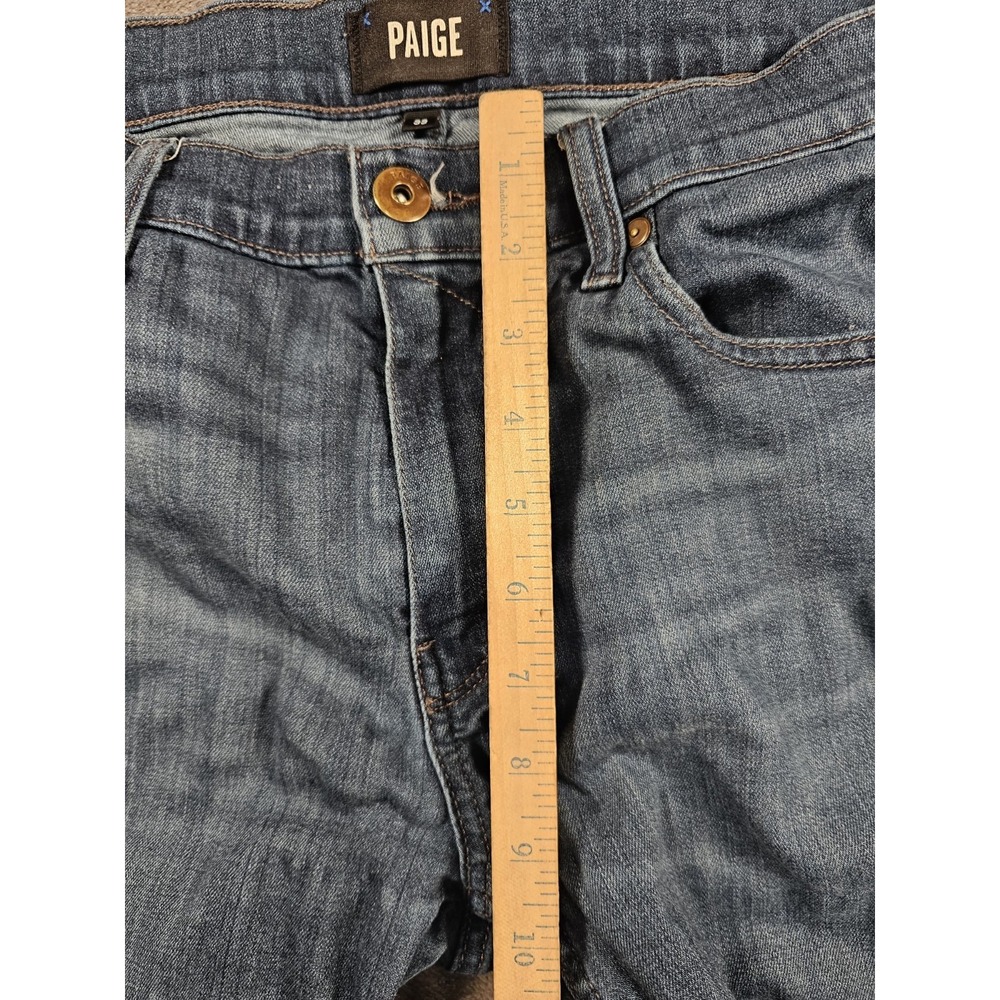 Paige Lennox Carpenter Slim Straight Stretch Jeans Mens 33 Dark Blue - Picture 8 of 10